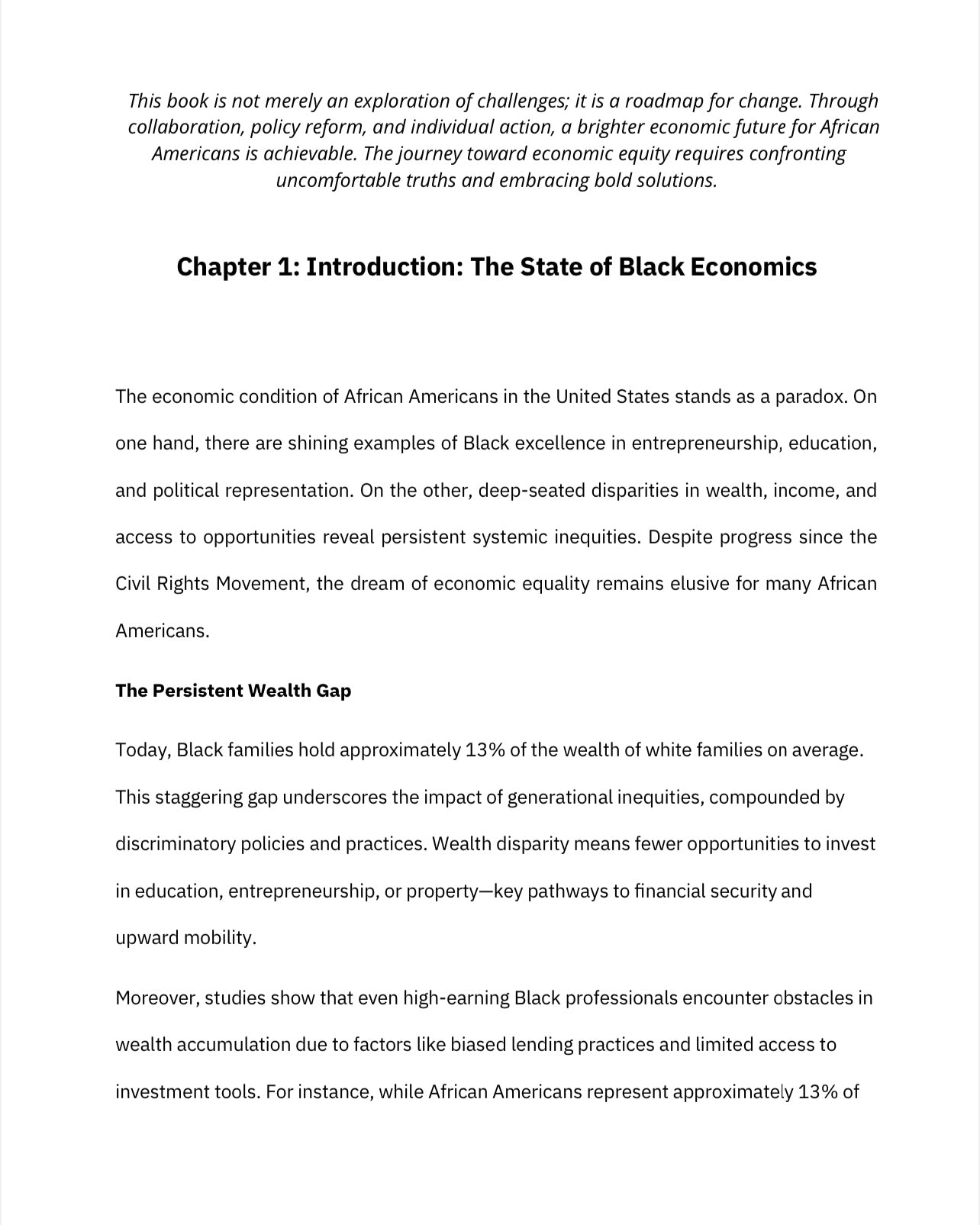 BLACK ECONOMICS (COMING SOON)
