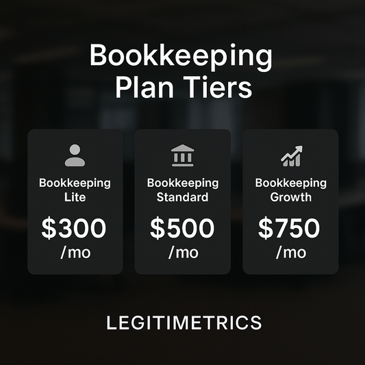 Bookkeeping Plan Tiers
