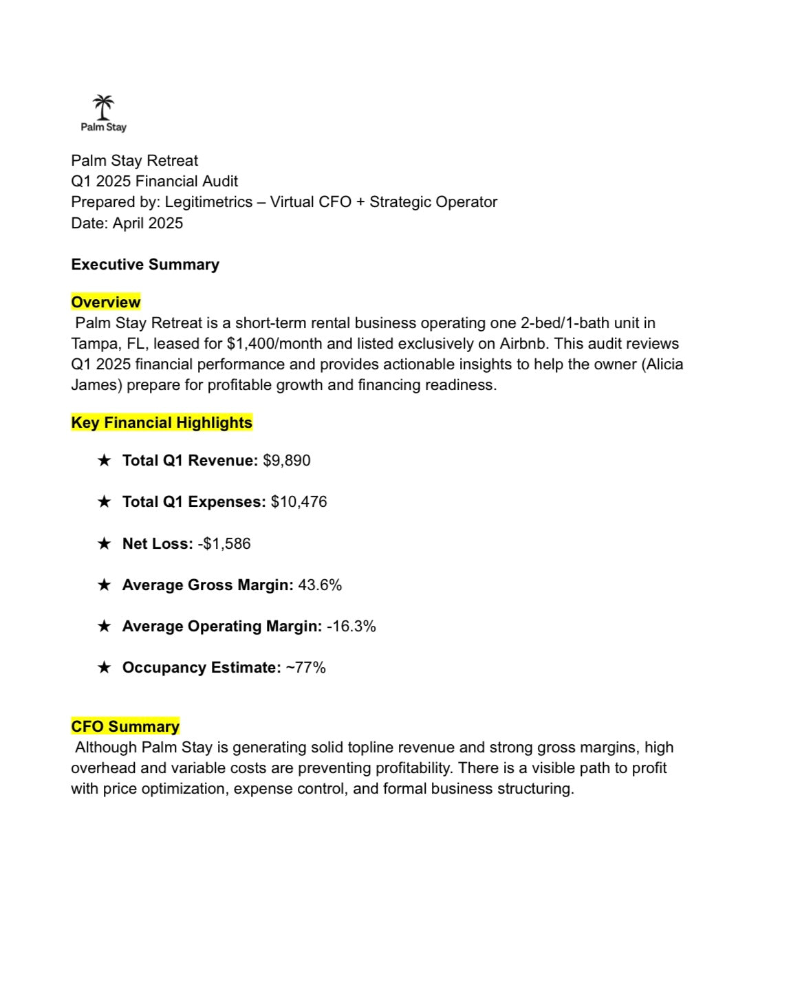 Virtual CFO + Strategic Operator (VIP Plan)
