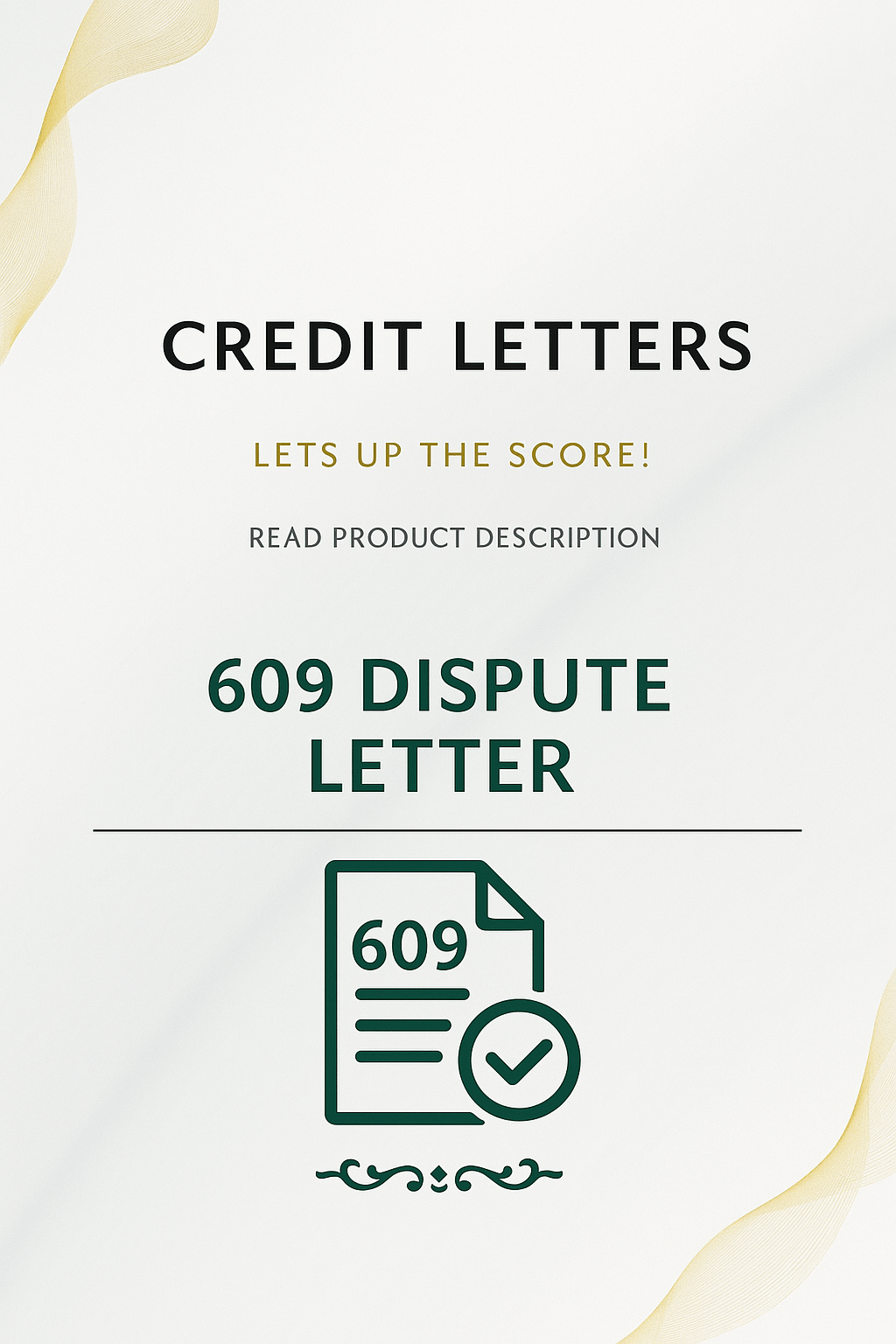 609 DISPUTE LETTER