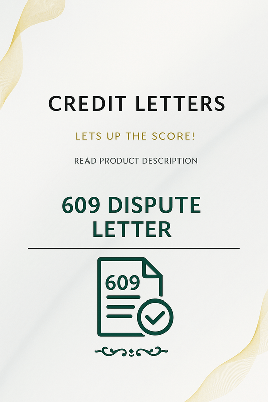 609 DISPUTE LETTER