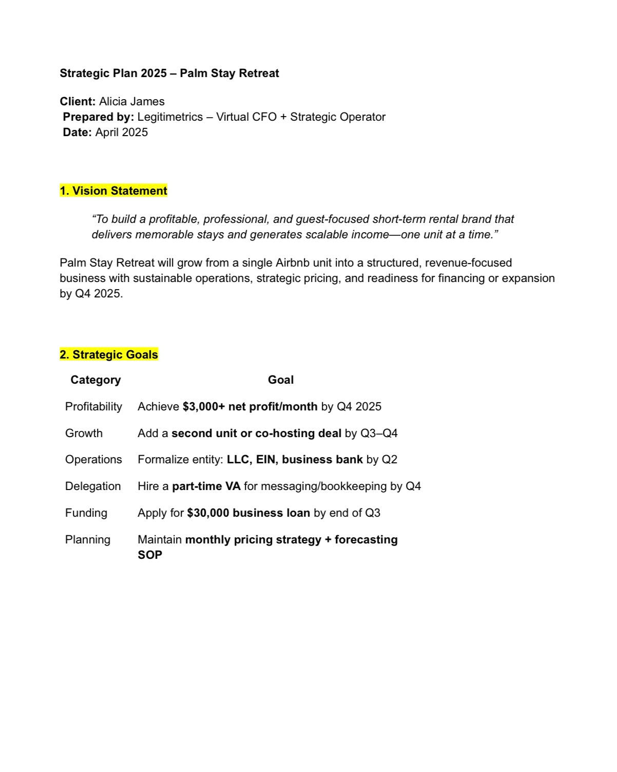 Virtual CFO + Strategic Operator (VIP Plan)