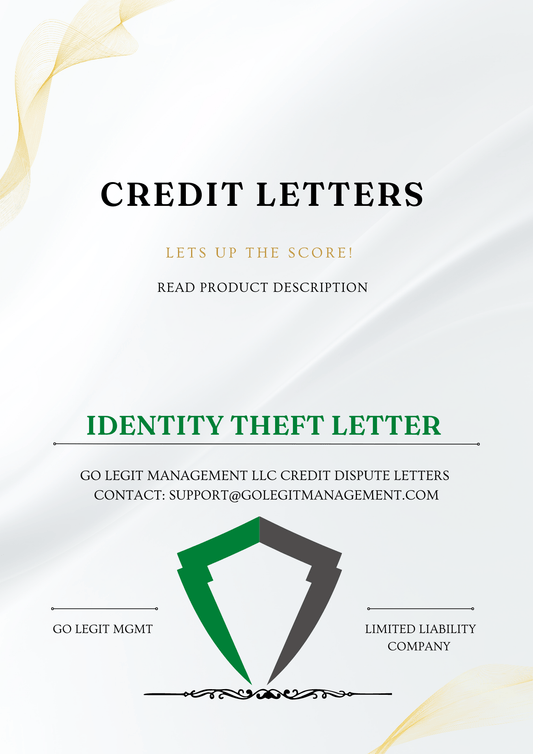 IDENTITY THEFT LETTER