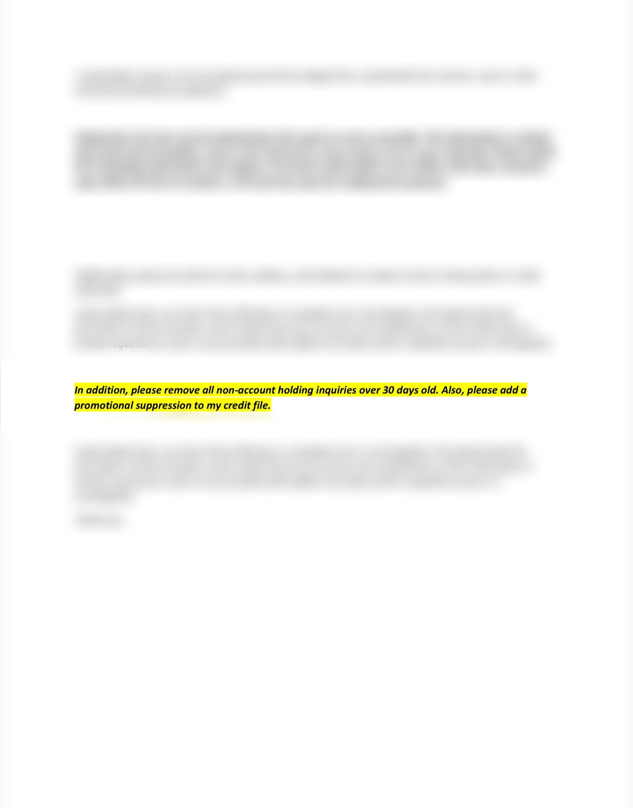 609 DISPUTE LETTER